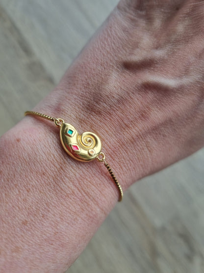 Pulseira Golden Shell Spiral